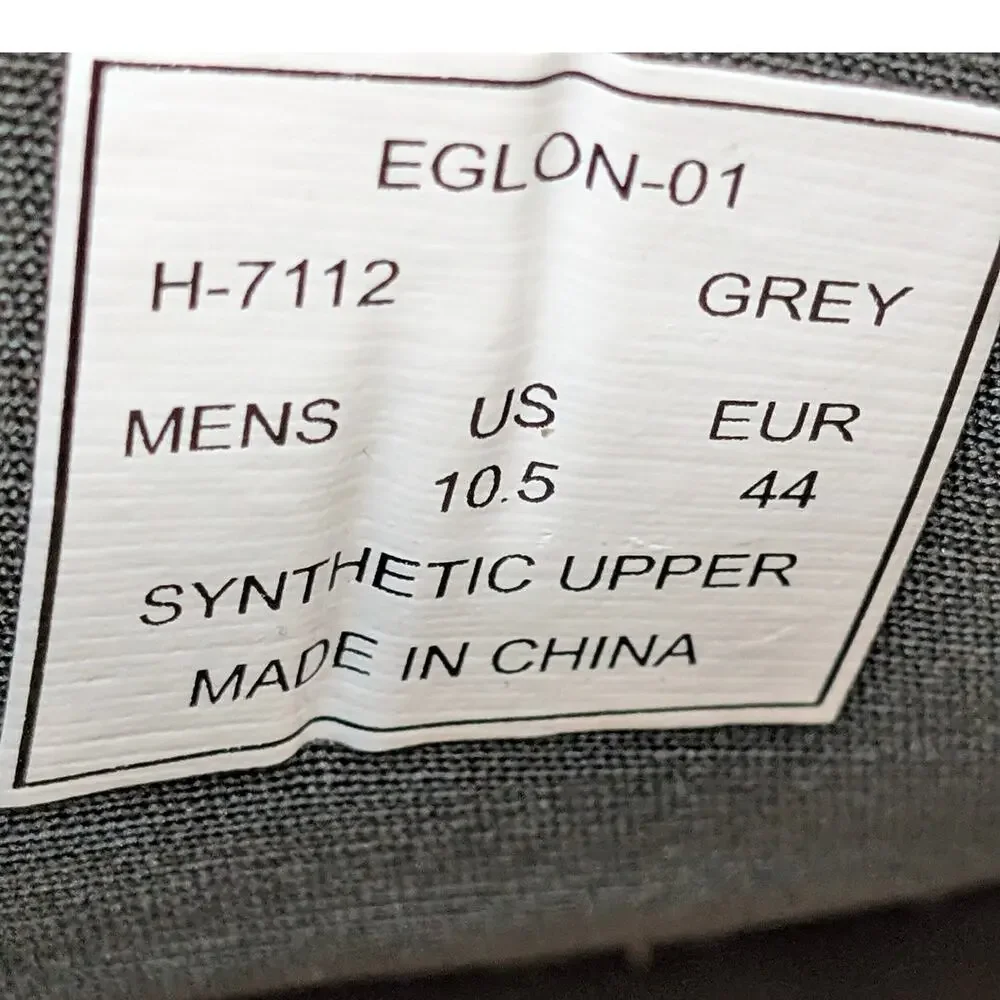 Aston Marc Eglon Lace-Up Oxford Shoes Round Toe Men's Grey Size US10.5 EU44